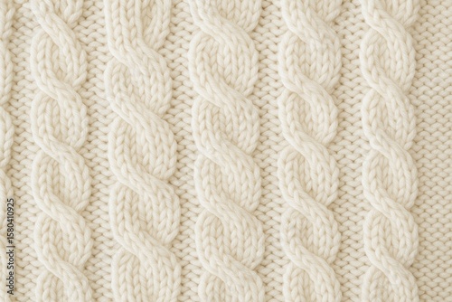 Handcrafted white wool sweater with textured knit design