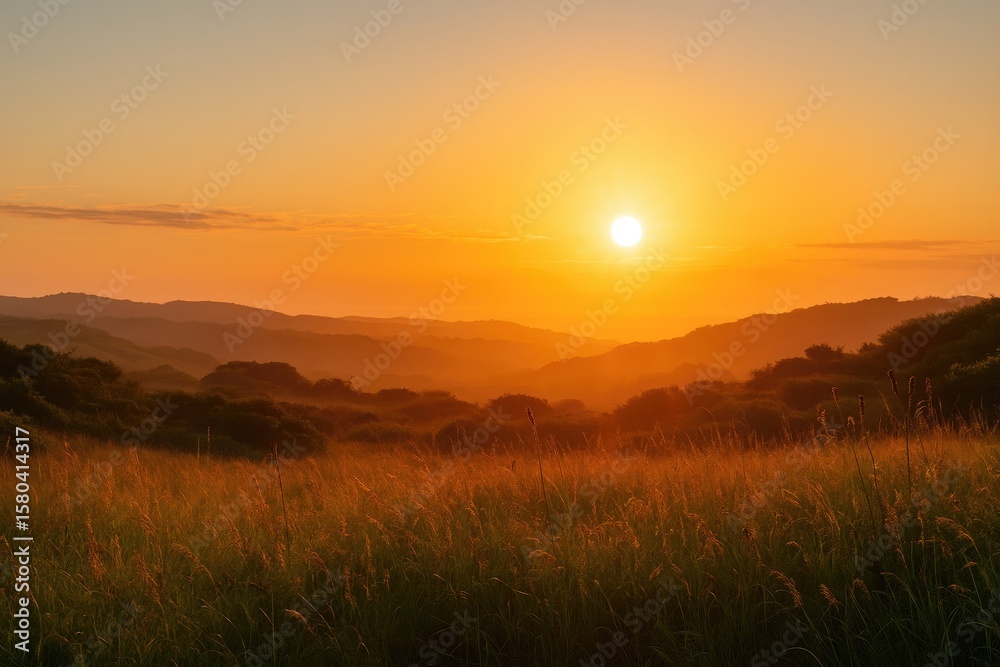 Obraz premium Morning sun over Izinga