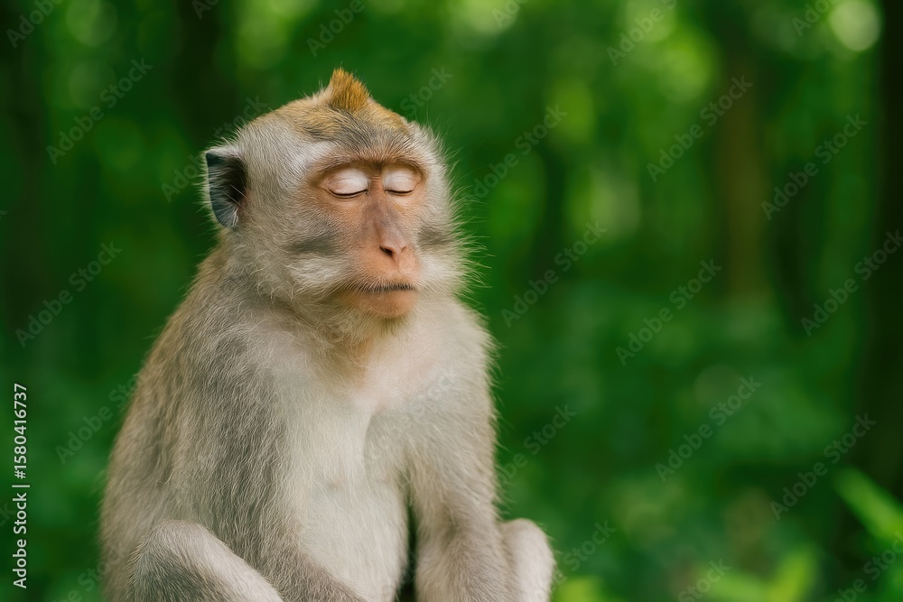 After feasting, the wild monkeys unwind and relax.