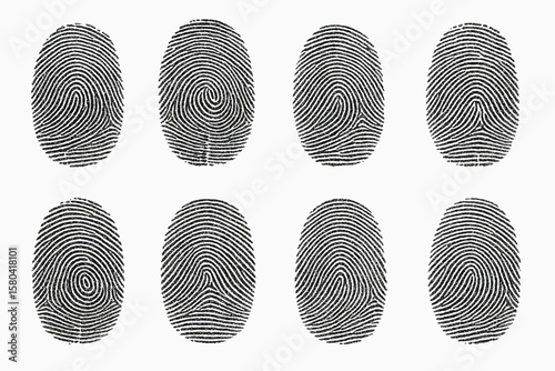vector black-and-white fingerprints