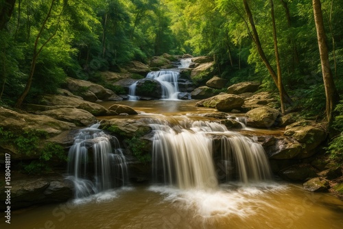 The stunning cascade at Mae Sa on Doi Suthep mountain in northern Thailand