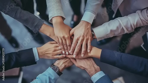 Wallpaper Mural Hands of diverse people in a circle, palms together Torontodigital.ca