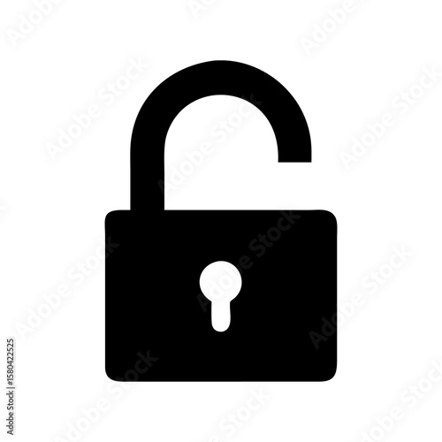 Secure lock symbol on white background.