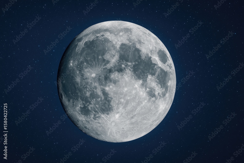 Obraz premium The Moon: Earth's Sole Natural Satellite in the Solar System