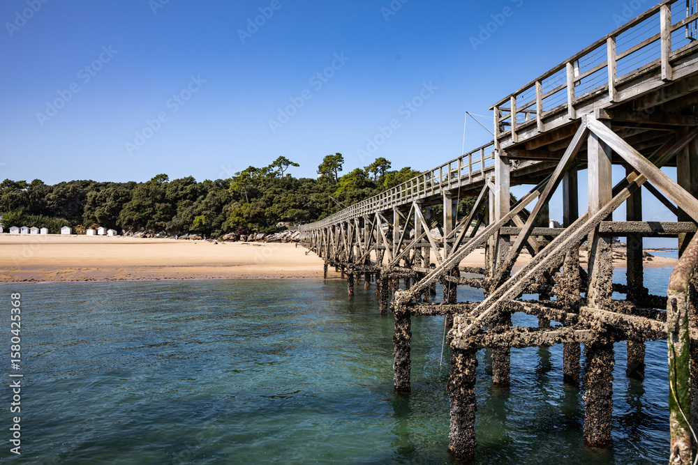 Fototapeta premium L'estacade du bois de la chaise de Noirmoutier (Vendée - France)