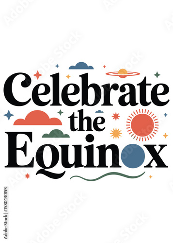 Autumnal Equinox Typography T-Shirt Design Quote
