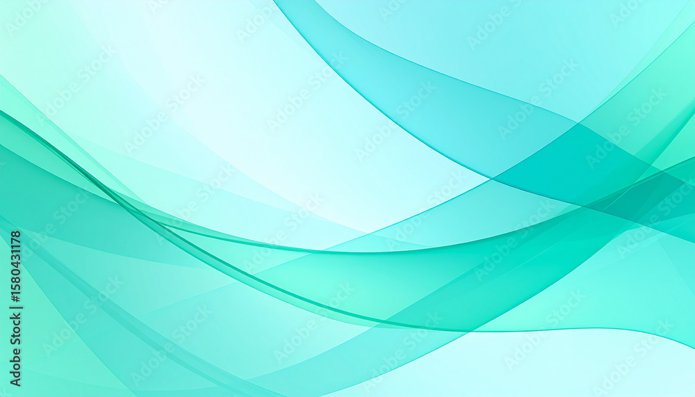 Abstract background featuring flowing water shapes with glassy textures and translucent waves, smooth gradients in aqua and teal, futuristic liquid design high resolution Abstract background featuring flowing water shapes with glassy textures and translucent waves, smooth gradients in aqua and teal, futuristic liquid design high resolution