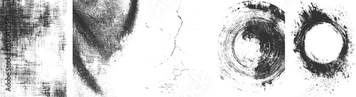 Ball, set of grunges Noise, Distress overlay texture. Abstract dust, Crack paint isolated on transparent background,