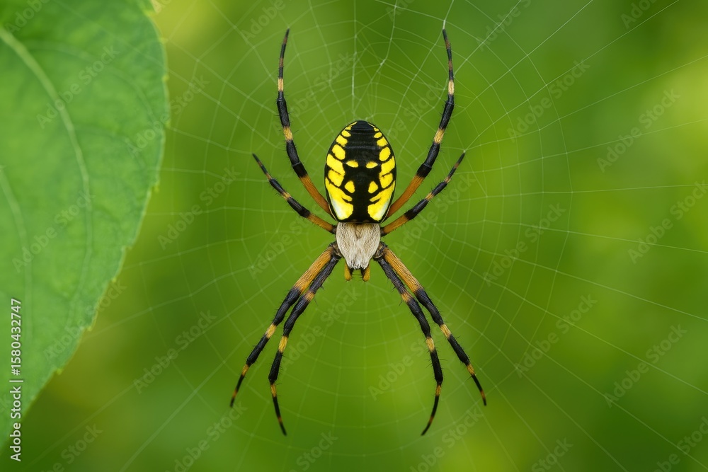 A spider spinning its web A spider spinning its web