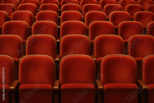 Red theatre seating arrangement