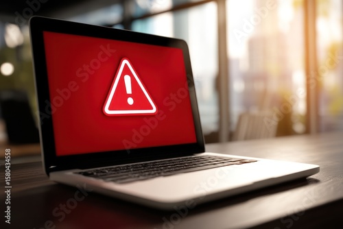 Laptop displaying an error message