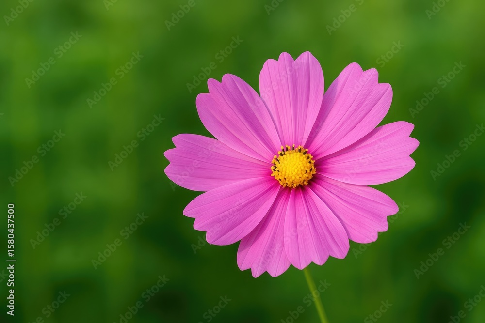 Obraz premium Rose-colored blossom against a leafy backdrop