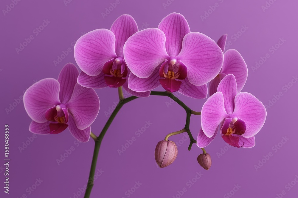 Fototapeta premium Elegant purple orchid showcasing natural beauty