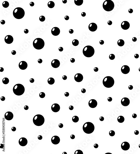 Water drops circle round seamless pattern. Vector graphic line illustration. Silhouette sign for logo, print, comics, fashion, pop art, boards, design, stickers, decoration, posters