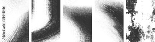 set of grunge gradient color texture, old set of grunge texture Overlay Vector illustration dust transparent background