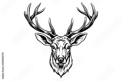 Elegant Buck Silhouette Vector