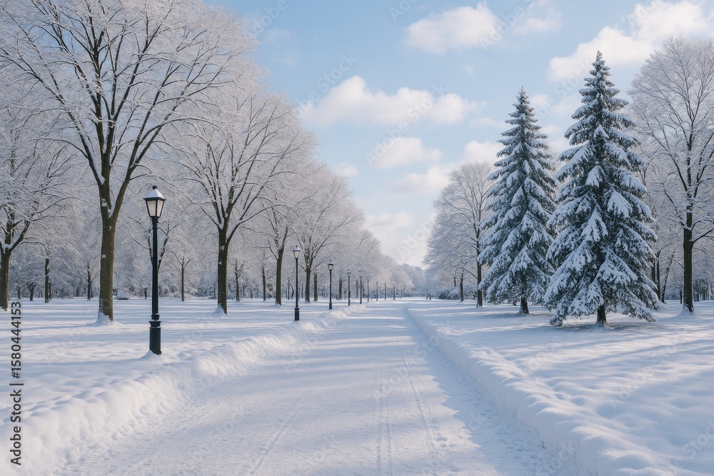 Fototapeta premium Winter Wonderland in the Park