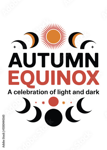 Autumnal Equinox Typography Quote T-Shirt Design