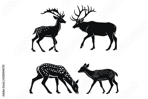Festive Reindeer Silhouette