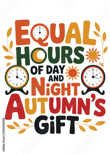 Autumnal Equinox Typography Quote T-Shirt Design
