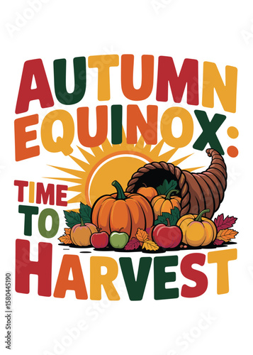 Autumnal Equinox Typography Quote T-Shirt Design