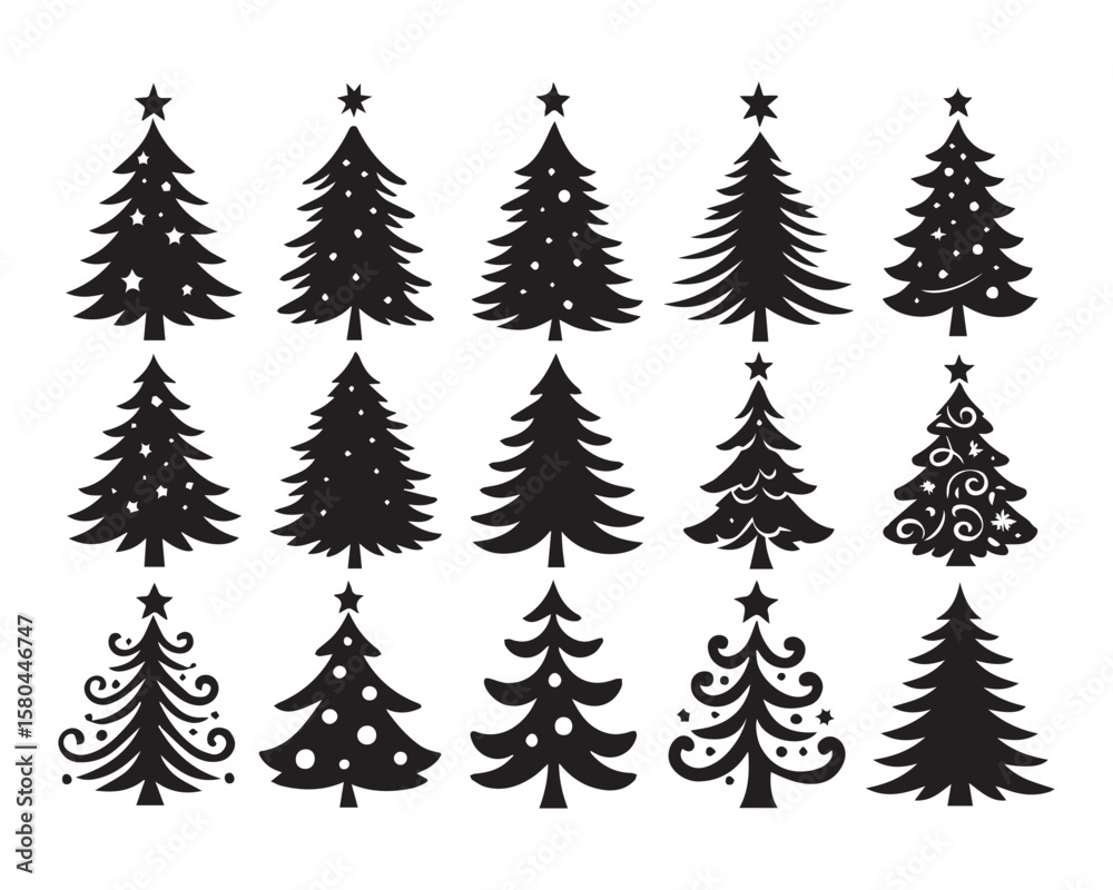 Fototapeta premium Christmas Tree SVG