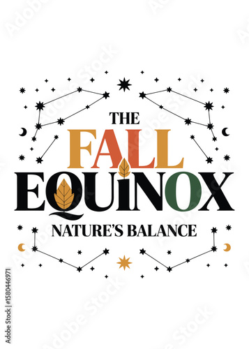 Autumnal Equinox Typography Quote T-Shirt Design