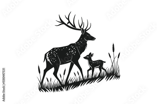 Leaping Deer Silhouette