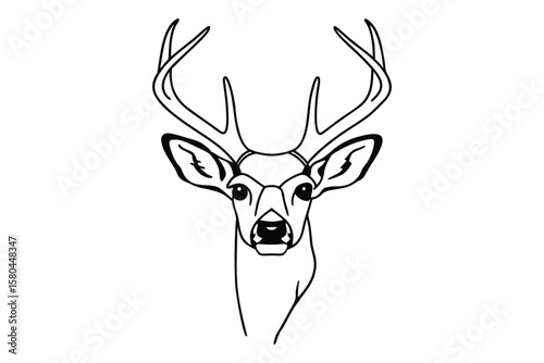 Stag Silhouette Isolated