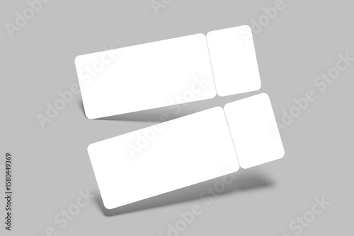 Ticket Design Mockup Icon Blank