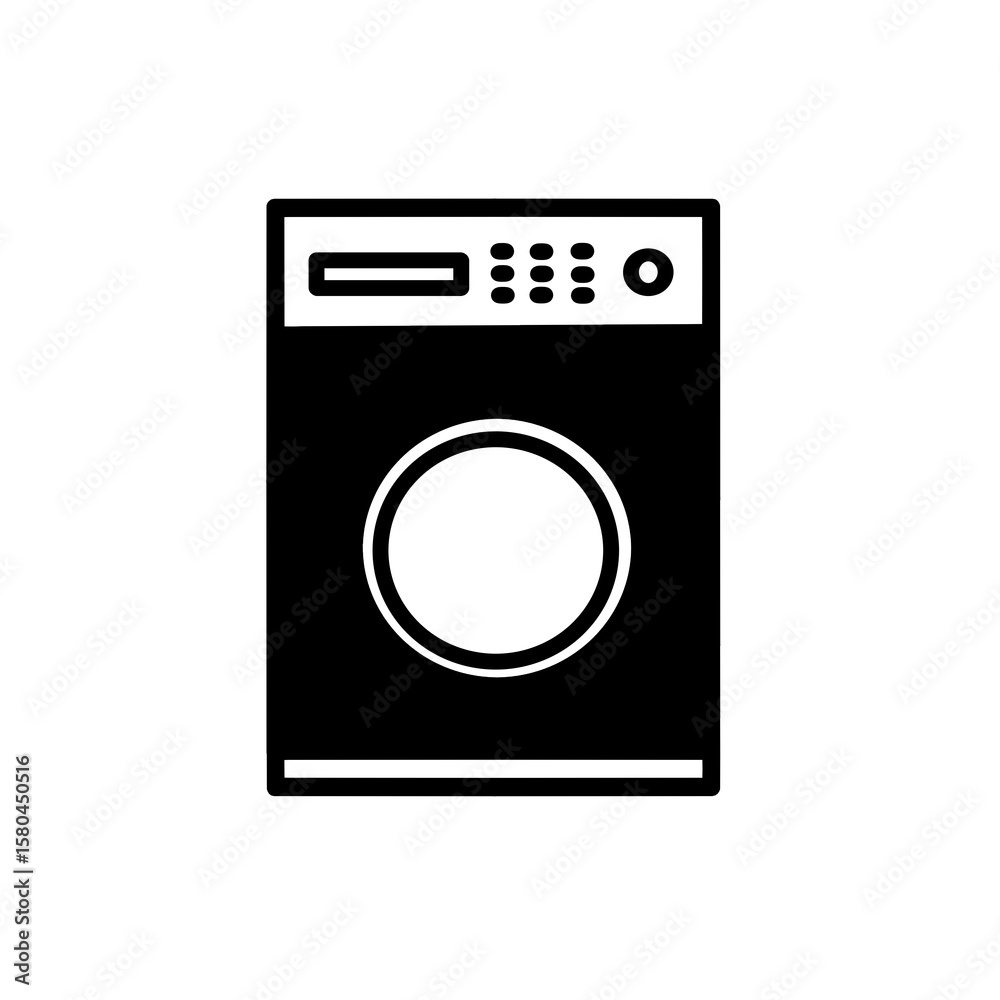 Washing Machine Icon Vector Illustration Washing Machine Icon Vector Illustration