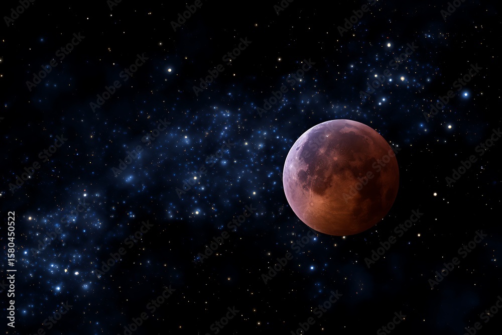 Fototapeta premium A planet in space background.
