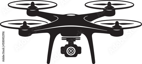 Flying Drone Silhouette Vector

Modern Quadcopter Design Illustration

Aerial Drone in Flight Clipart

Tech Drone Silhouette Icon Art

Remote-Control Drone Vector Graphic