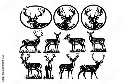 Elegant Reindeer Silhouette