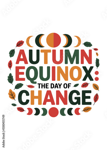 Autumnal Equinox Quote Typography T-Shirt Design