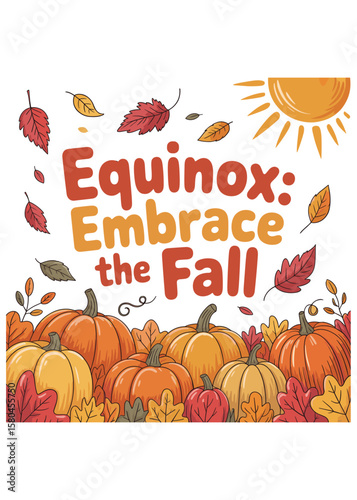 Minimalist Autumnal Equinox Quote Typography T-Shirt Design