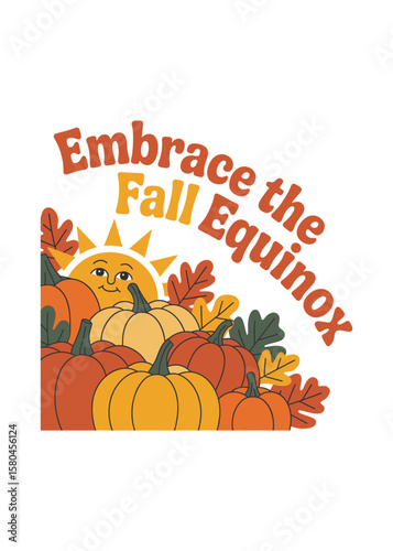 Autumnal Equinox Quote Typography T-Shirt Design