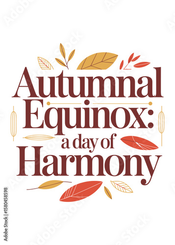 Minimalist Autumnal Equinox Quote Typography T-Shirt Design