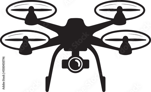 Flying Drone Silhouette Vector

Modern Quadcopter Design Illustration

Aerial Drone in Flight Clipart

Tech Drone Silhouette Icon Art

Remote-Control Drone Vector Graphic
