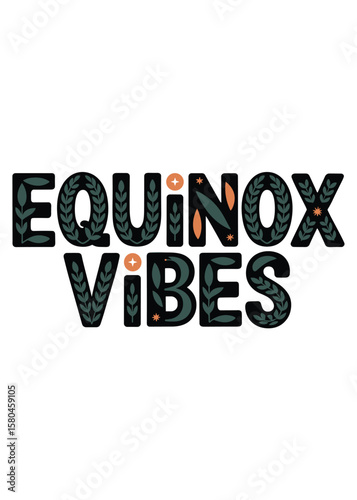 Minimalist Autumnal Equinox Quote Typography T-Shirt Design