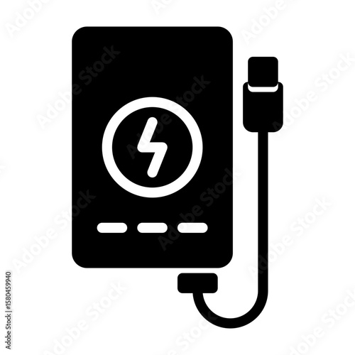 power bank black silhouette