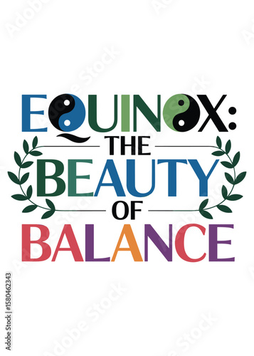 Minimalist Autumnal Equinox Quote Typography T-Shirt Design