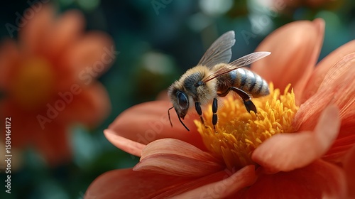 A bee on a flower