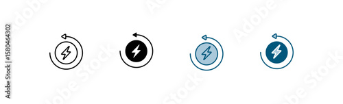 electric emblems vector icon 