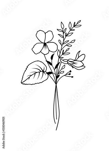 Violet February Birth Month Flower Bouquet