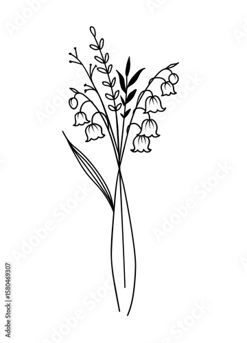 Lily of the Valley May Birth Month Flower Bouquet