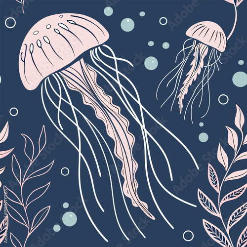 Elegant jellyfish bloom