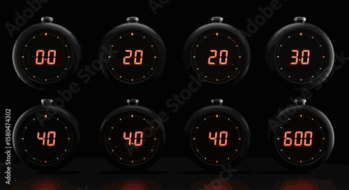 Digital Stopwatch and Time Progress Icons