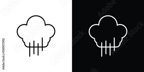 Fotografija Steam icon with Editable stroke. Pixel perfect.