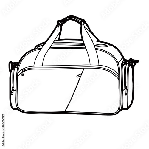 silhouette photo of a tote bag with a white background